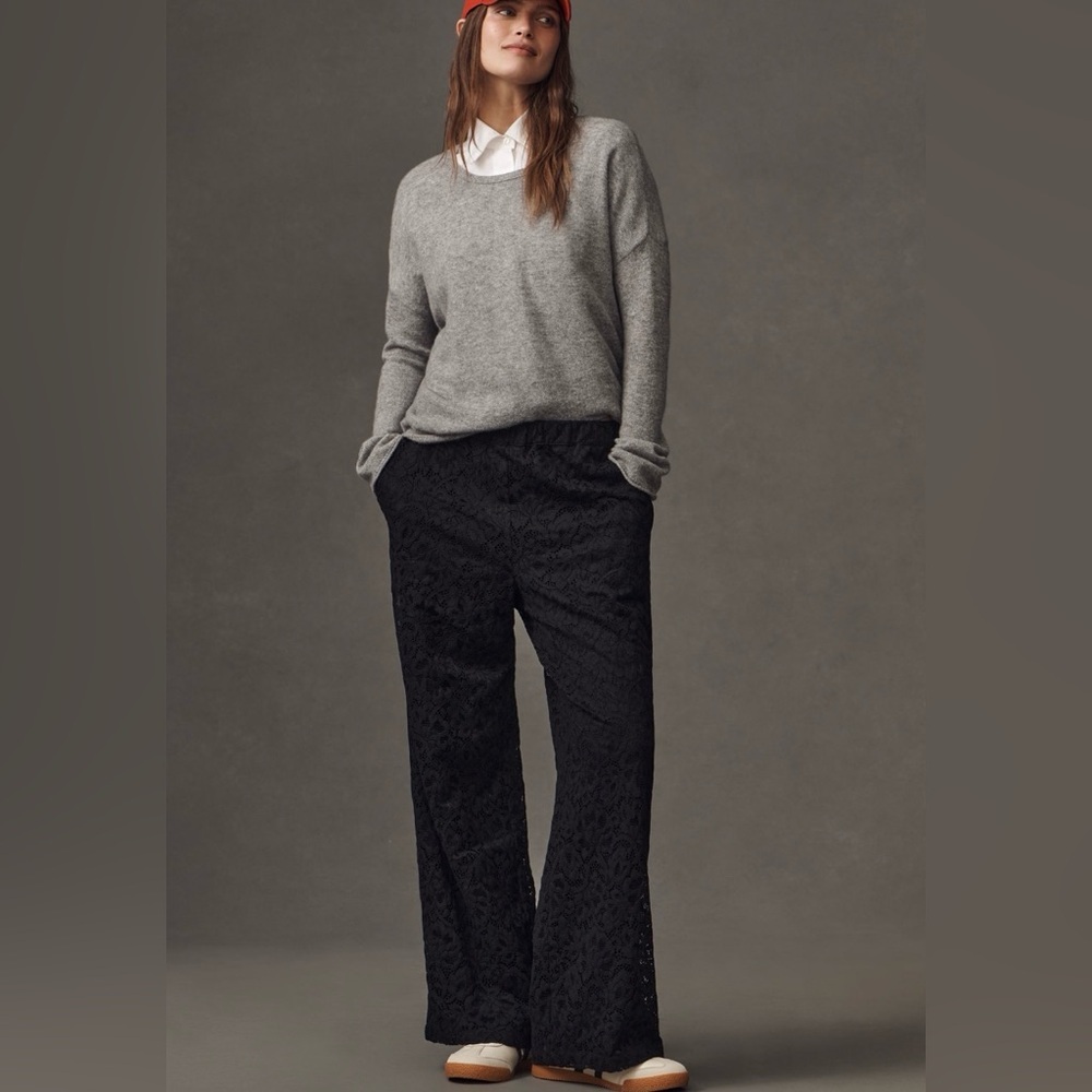 NEW MAEVE Brooklin Lace Track Pants